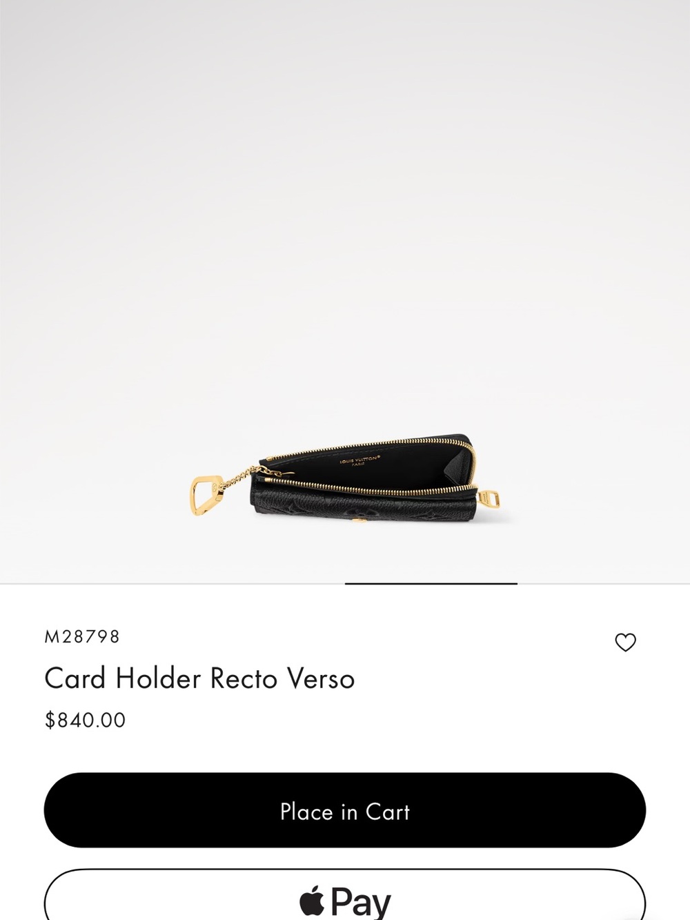 Louis Vuitton Black Monogram Card Holder with Gold Hardware - Picture 3 of 8